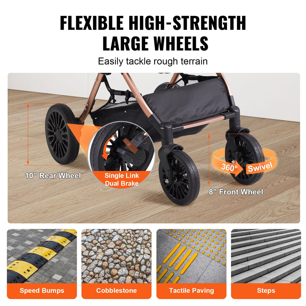 VEVOR Pet Stroller - Select Your Configuration - CWTCCGK4QDHDT793EV0 - view 3
