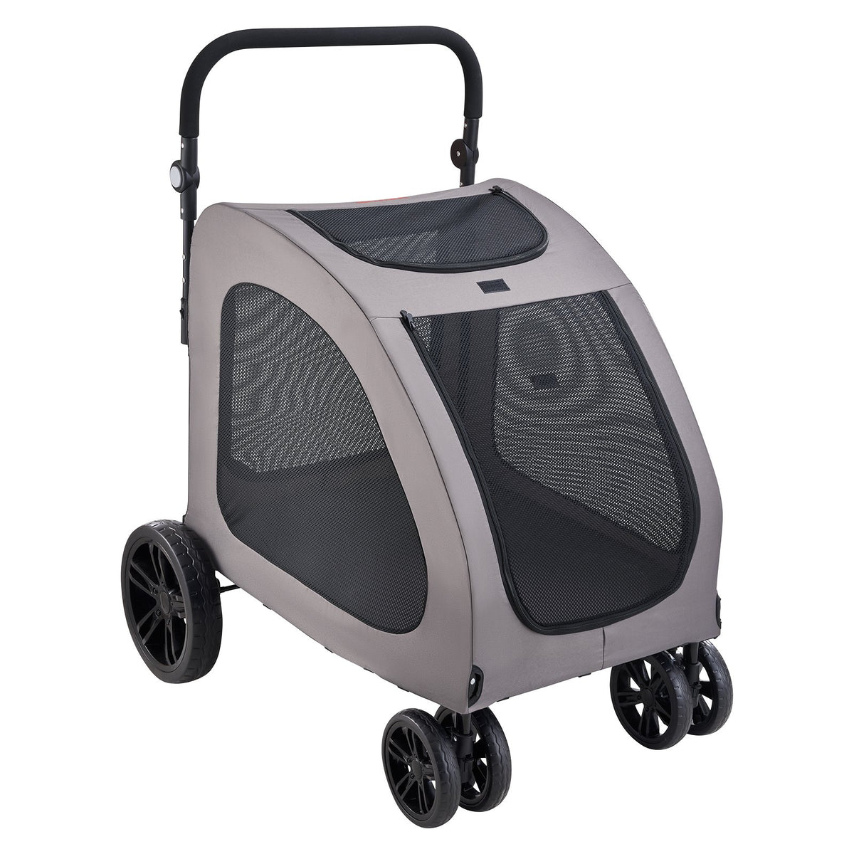 VEVOR Pet Stroller, 4 Wheels Dog Stroller with Brakes, 160lbs Weight Capacity, Portable Puppy Stroller Carrier with Breathable Mesh Windows & Height-Adjustable Height, Animal Stroller for Cats & Dogs - CWTCDHK4QSHD3F05MV0 - view 10