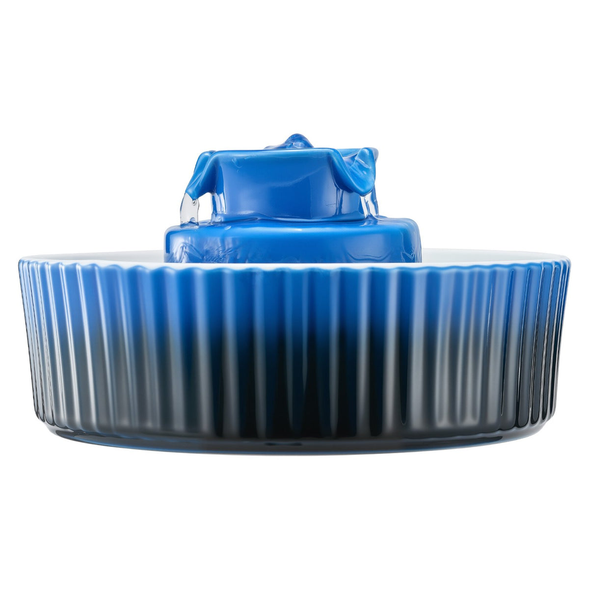 VEVOR Ceramic Cat Water Fountain, 2.1L/71oz Cupcake Pet Fountain, Porcelain Cat Water Dispenser with Ultra-Quiet Pump, 360° Drinking Area and Multi-Layer Filtration System, for Cats and Dogs (Blue) - CWYSJTCLS21L6CLU6002V1 - view 10