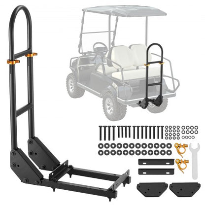 VEVOR Golf Cart Grab Bar, 17.7 x 9.3 x 35.6 Inch, Compatible with Most Golf Carts with Metal Footplates, No Modification Needed, 27.5 to 33.5 Inch Height Adjustable Carbon Steel Rear Seat Grab Bar - CWZGPJSJ2753VLCQW001V0 - view 2