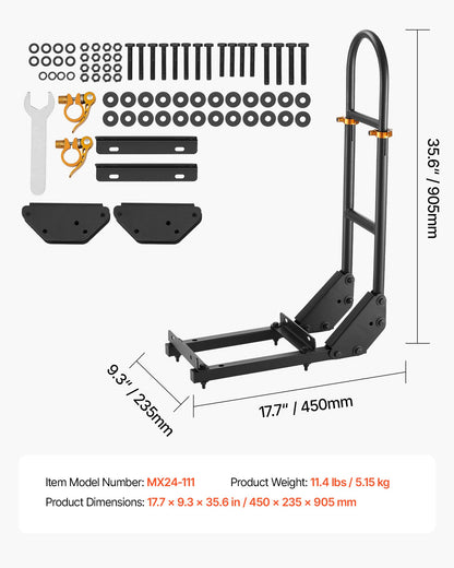 VEVOR Golf Cart Grab Bar, 17.7 x 9.3 x 35.6 Inch, Compatible with Most Golf Carts with Metal Footplates, No Modification Needed, 27.5 to 33.5 Inch Height Adjustable Carbon Steel Rear Seat Grab Bar - CWZGPJSJ2753VLCQW001V0 - view 8