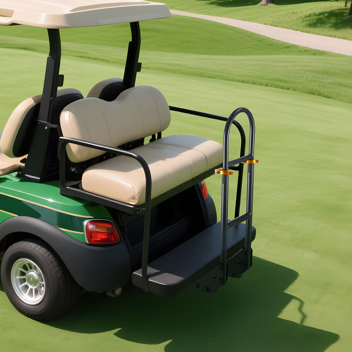 VEVOR Golf Cart Grab Bar, 17.7 x 9.3 x 35.6 Inch, Compatible with Most Golf Carts with Metal Footplates, No Modification Needed, 27.5 to 33.5 Inch Height Adjustable Carbon Steel Rear Seat Grab Bar - CWZGPJSJ2753VLCQW001V0 - view 9