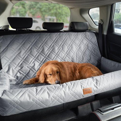 VEVOR Dog Car Seat, Waterproof Dog Booster Seat for Car, Pet Car Seat with Clip-On Safety Leash, PP Cotton Filling, Dog Car Bed for Medium & Large Dog up to 100 lbs, Gray - CWZGQCZYHSSF4IZF4V0 - view 2