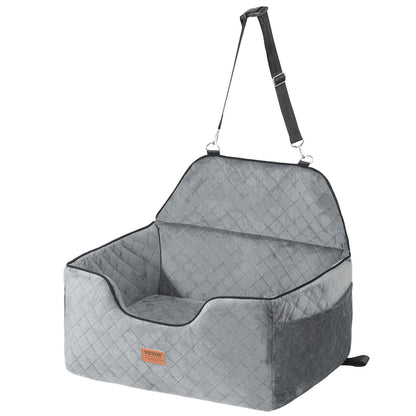 VEVOR Dog Car Seat, Dog Booster Seat for Car with A Storage Pocket, Pet Car Seat with Clip-On Safety Leash, Sponge Filling, Dog Car Bed for Medium & Large Dog up to 55 lbs, Gray - CWZGQCZYHSSFWKF5YV0 - view 10
