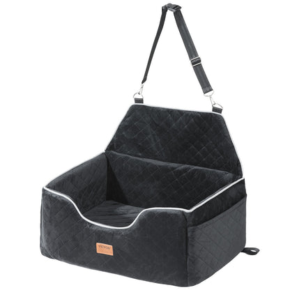 VEVOR Dog Car Seat, Dog Booster Seat for Car with A Storage Pocket, Pet Car Seat with Clip-On Safety Leash, Sponge Filling, Dog Car Bed for Medium & Large Dog up to 55 lbs, Black - CWZGQCZYSFSC6Z483V0 - view 10
