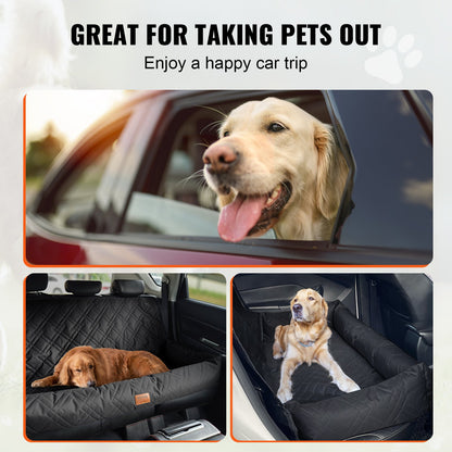 VEVOR Dog Car Seat, Waterproof Dog Booster Seat for Car, Pet Car Seat with Clip-On Safety Leash, PP Cotton Filling, Dog Car Bed for Medium & Large Dog up to 100 lbs, Black - CWZGQCZYSFSHXYKEFV0 - view 7