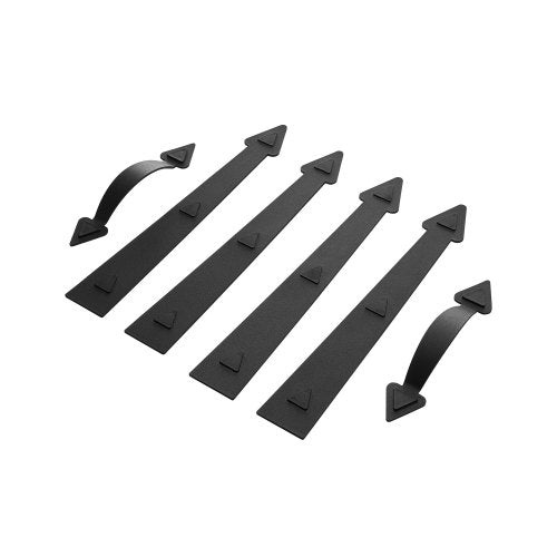 VEVOR Magnetic Garage Door Hardware Kit, Decorative Garage Door Hinges Handles, Black Carriage House Accents, No Installation Needed, 4 Hinges and 2 Handles for Barn Gate Curb Appeal - CXAZSLCZBSJLXE1LB001V0 - view 2