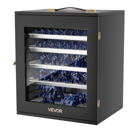 VEVOR Miniatures Storage Case, Warhammer Fits for 1750-2000 Scale Models, Wooden Miniatures Display Holder with 5 Tray & 13 Slots, Miniature Transport Case for Collectibles (Minis Not Included) - CXGDBSJCMX00JM96I001V0 - view 10