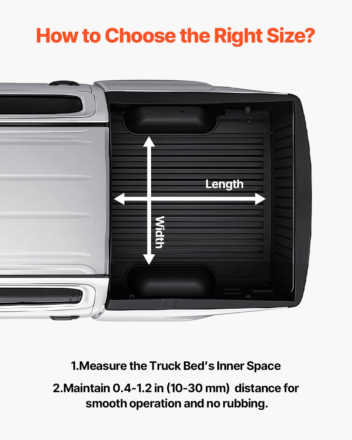 VEVOR Sliding Truck Bed Organizer, 65 x 48-Inch Heavy Duty Truck Bed Storage Drawer with 1000 lbs Capacity, Features 6 Movable Rings for Securing, 2-Postion Slide out Tray for Pickup Trucks, Black - CXHCSTP6548IH0VU6V0 - view 7