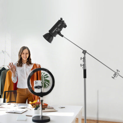 VEVOR C Stand with Boom Arm, Max Height 10.83 ft/330 cm, Stainless Steel Heavy Duty Photography Light Stand with 4.8-9.8 ft Adjustable Height, 2 Grip Head for Studio Monolight, Softbox, Reflector - CXJYHJ3M0000FCLT8V0 - view 9