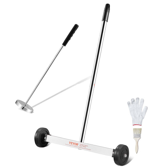 VEVOR 15-Inch Magnetic Sweeper with Wheels, 8 lbs Capacity, with Telescoping Magnetic Pickup Tool, Adjustable Handle, Magnetic Pickup Sweeper to Pick Up Nails and Screws, for Workshop, Garage, Yard - CXQSQTZ1532IYWKSSV0 - view 1