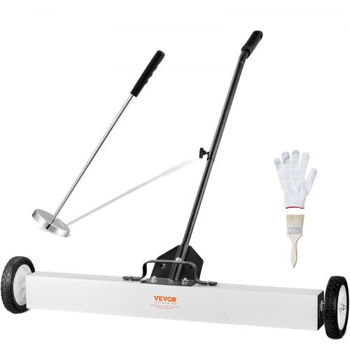 VEVOR 36-Inch Magnetic Sweeper with Wheels, 55 lbs Capacity, with Telescoping Magnetic Pickup Tool, Adjustable Handle, Magnetic Pickup Sweeper to Pick Up Nails and Screws, for Workshop, Garage, Yard - CXQSQTZ3632I3TYDJV0 - view 2