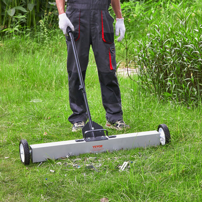 VEVOR 36-Inch Magnetic Sweeper with Wheels, 55 lbs Capacity, with Telescoping Magnetic Pickup Tool, Adjustable Handle, Magnetic Pickup Sweeper to Pick Up Nails and Screws, for Workshop, Garage, Yard - CXQSQTZ3632I3TYDJV0 - view 9