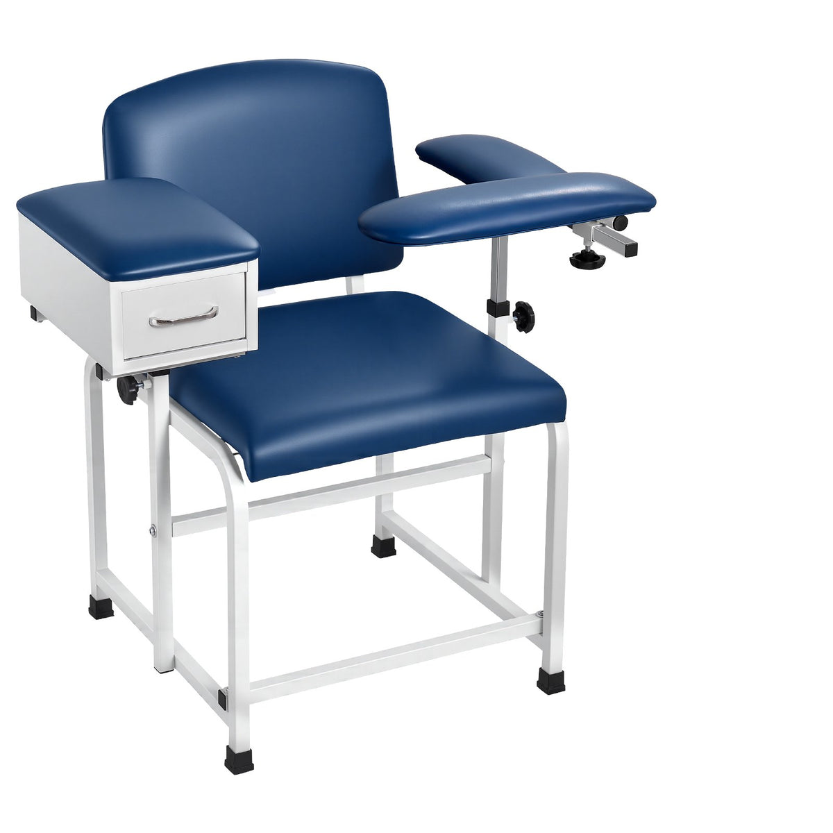 VEVOR Phlebotomy Chair 500LBS Blood Draw Medical Chair with Drawer, Comfortable Blood Drawing Chairs with Adjustable Armrests, Soft Padded Seat, Easy-to-Clean PVC Leather for Hospitals Clinics - CXYCXYZYFSFZLIEK8001V0 - view 1