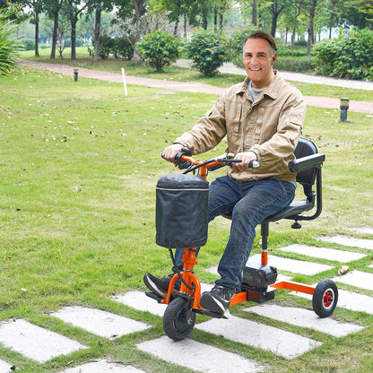 VEVOR Foldable 3 Wheel Mobility Scooter for Seniors, Portable Electric Powered Mobility Scooter with 12 Mile Long Range, All Terrain Travel Wheelchair with 48V Lithium-ion Battery, Max Support 330LBS - CXZDZXC3L9KMUIOZTV5 - view 9