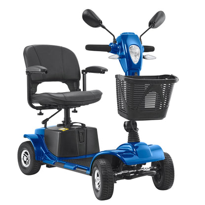 VEVOR Heavy-Duty 4 Wheel Mobility Scooter for Adults & Seniors - Folding Electric Powered Mobility Scooter & 12 Mile Long Range, Travel Scooter with 9° Climbing Capacity, 265lb Capacity - CXZDZXC4L25KEBY5AV5 - view 1