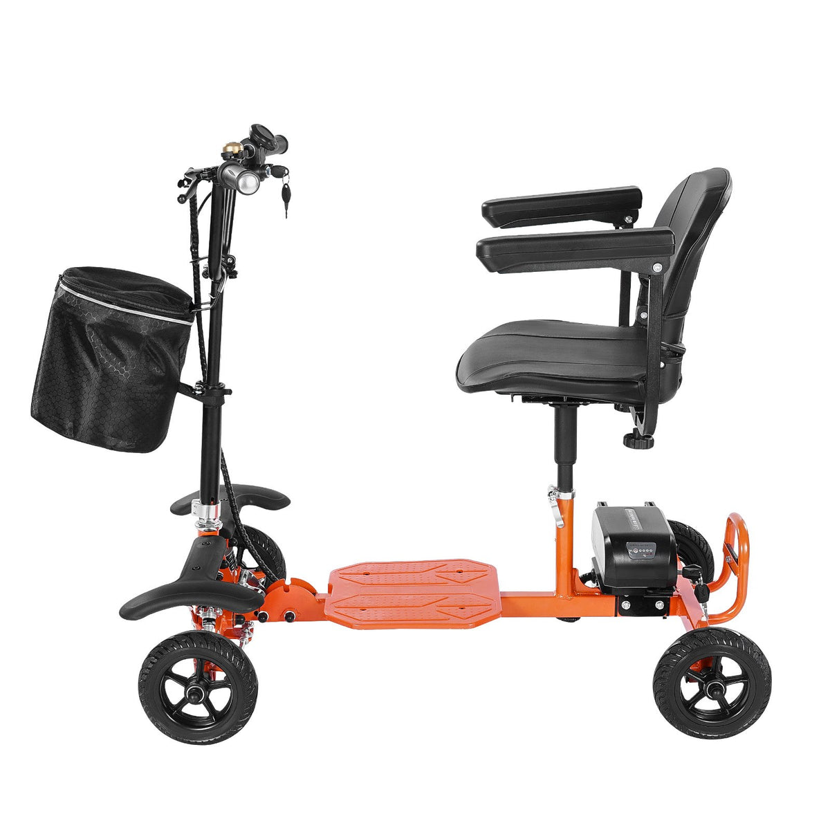 VEVOR 4-Wheel Folding Mobility Scooter for Adults & Seniors, 265LBS Loading Electric Mobility Scooter, All-Terrain Travel Wheelchair with 48V Lithium Battery, 8" Solid Tires & 8° Climbing Capacity - CXZDZXCCS4L2RVJI7001V5 - view 10