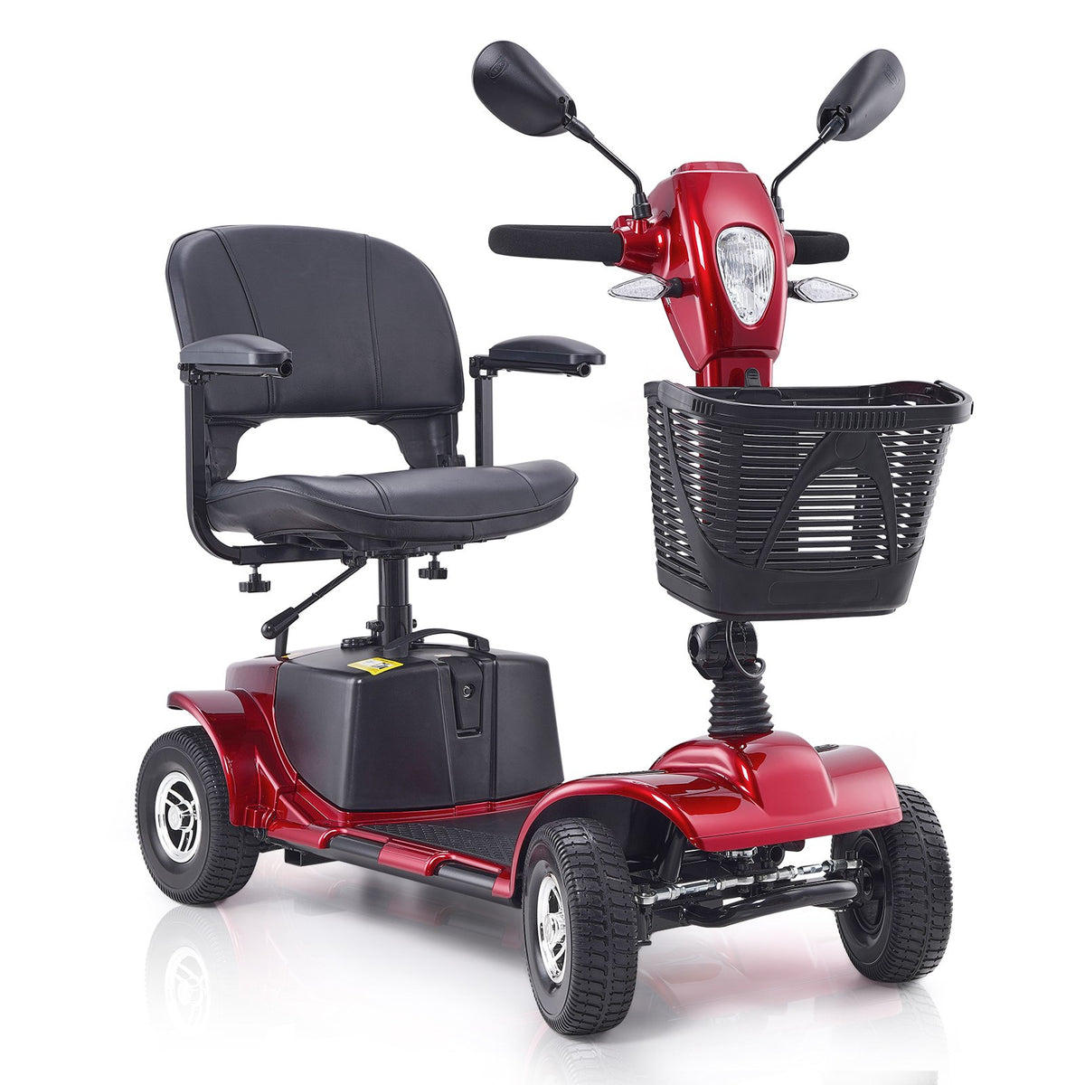VEVOR Heavy-Duty 4 Wheel Mobility Scooter for Adults & Seniors - Folding Electric Powered Mobility Scooter & 12 Mile Long Range, All Terrain Travel Scooter with 9° Climbing Capacity, 265lb Capacity - CXZDZXCHS4L2QK74GV5 - view 1