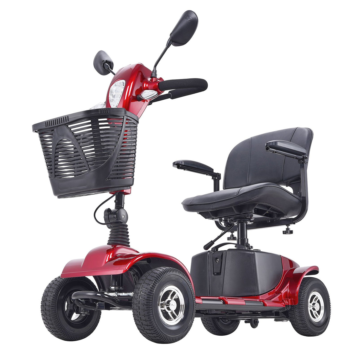 VEVOR Heavy-Duty 4 Wheel Mobility Scooter for Adults & Seniors - Folding Electric Powered Mobility Scooter & 12 Mile Long Range, All Terrain Travel Scooter with 9° Climbing Capacity, 265lb Capacity - CXZDZXCHS4L2QK74GV5 - view 10