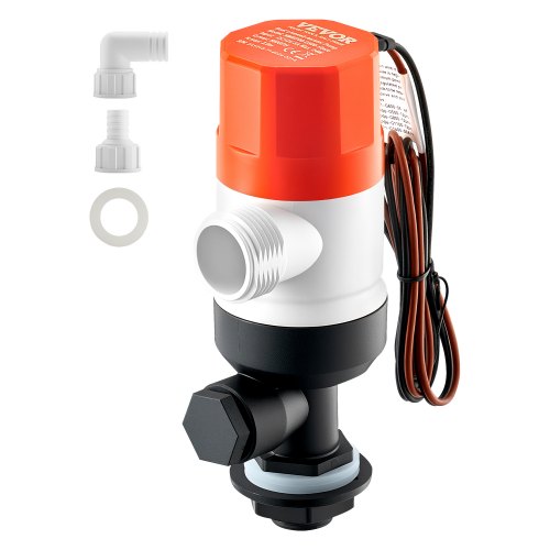 VEVOR Livewell Pump for Boat, 12V 500 GPH Straight Livewell Aerator Pump with Dual Inlets, ABA Housing & Detachable Motor Cartridge, Corrosion-Resistant Livewell/Baitwell Pump for Freshwater Saltwater - CYHSB500GPHZPKUIQV9 - view 2