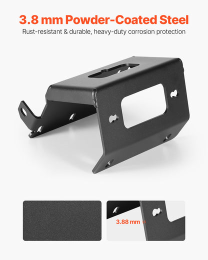 VEVOR Winch Mount, Winch Capacity of 2000-3600 lbs, Trailer Hitch Winch Mount for Select Honda Foreman and Rancher Rubicon Models (2014-2021), 2 Mounting Hole Design, Powder Coated Steel, Black - CYJPAZZJHONDQ2AMT001V0 - view 5