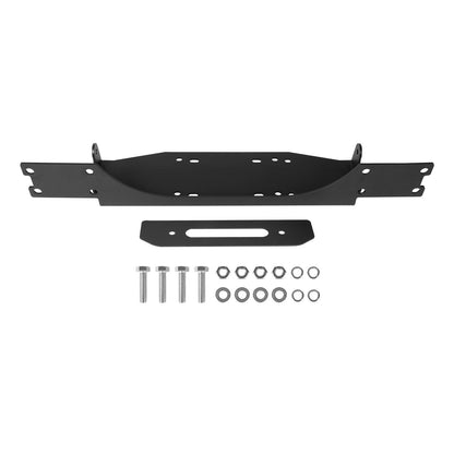 VEVOR Winch Mount, Winch Capacity of 12000 lbs / 5443 kg, Trailer Hitch Winch Mount for Select Jeep Wrangler JL/JLU & Gladiator JT Model (2018-2023), 2 Mounting Hole Design, Powder Coated Steel, Black - CYJPAZZJJEEPCD8OY001V0 - view 1