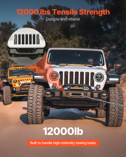 VEVOR Winch Mount, Winch Capacity of 12000 lbs / 5443 kg, Trailer Hitch Winch Mount for Select Jeep Wrangler JL/JLU & Gladiator JT Model (2018-2023), 2 Mounting Hole Design, Powder Coated Steel, Black - CYJPAZZJJEEPCD8OY001V0 - view 4