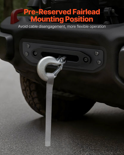 VEVOR Winch Mount, Winch Capacity of 12000 lbs / 5443 kg, Trailer Hitch Winch Mount for Select Jeep Wrangler JL/JLU & Gladiator JT Model (2018-2023), 2 Mounting Hole Design, Powder Coated Steel, Black - CYJPAZZJJEEPCD8OY001V0 - view 7
