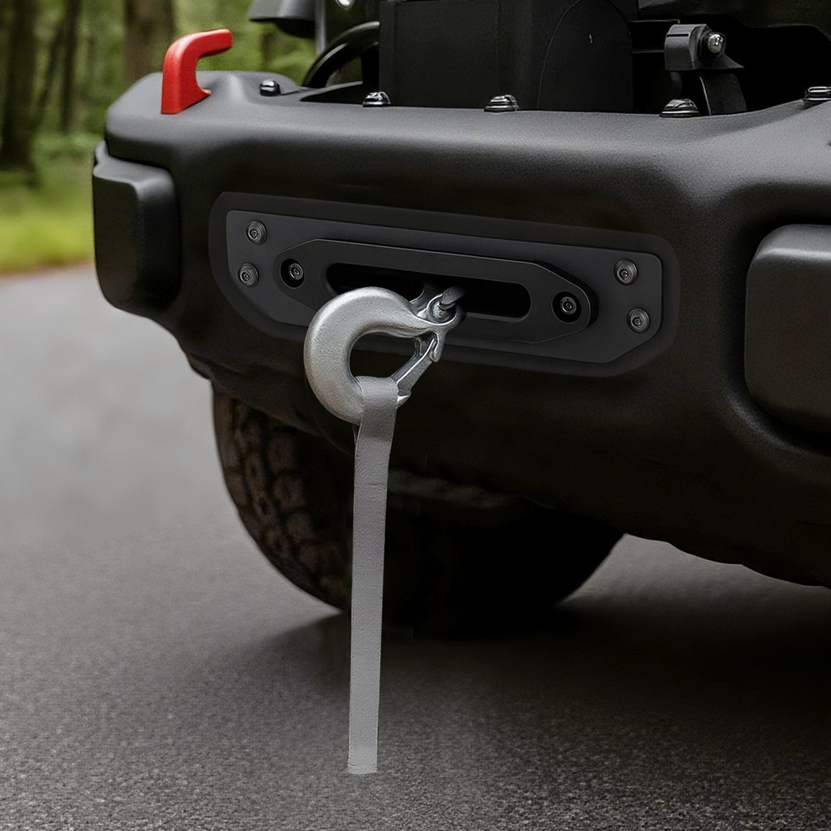 VEVOR Winch Mount, Winch Capacity of 12000 lbs / 5443 kg, Trailer Hitch Winch Mount for Select Jeep Wrangler JL/JLU & Gladiator JT Model (2018-2023), 2 Mounting Hole Design, Powder Coated Steel, Black - CYJPAZZJJEEPCD8OY001V0 - view 9