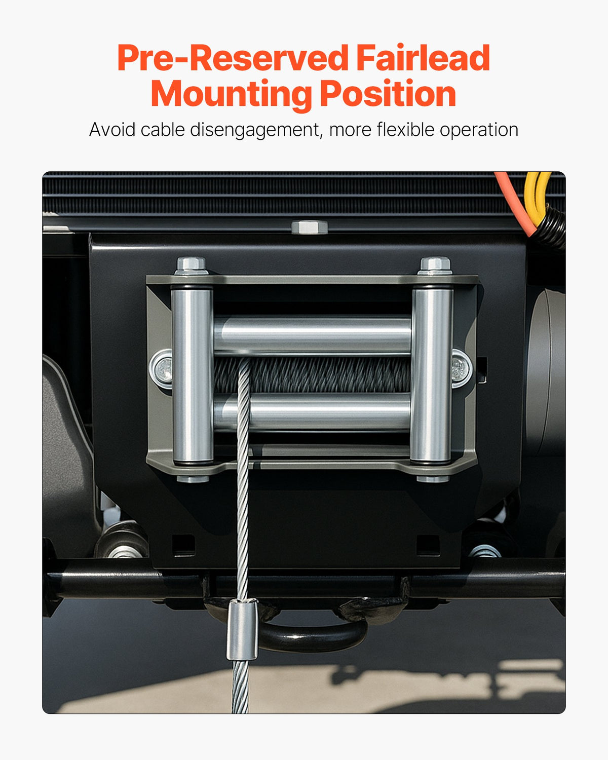 VEVOR Winch Mount, Winch Capacity of 2000-3600 lbs, Trailer Hitch Winch Mount for Select Polaris Sportsman Models (2009 and Newer), 2 Mounting Hole Design, Powder Coated Steel, Fit for Desert Rescue - CYJPAZZJPOLAMOUBY001V0 - view 7