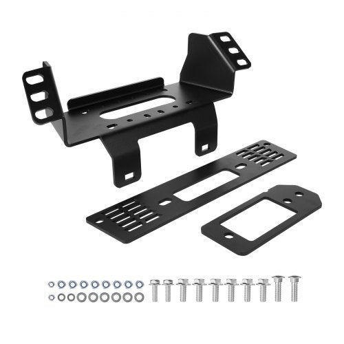 VEVOR Winch Mount, Winch Capacity of 907-1633 kg, Trailer Hitch Winch Mount for Select Polaris Ranger Models (2010-2021), 3 Mounting Hole Design, Powder Coated Steel, Fit for Muddy Road Rescue - CYJPAZZJPOLATO4WX001V0 - view 2