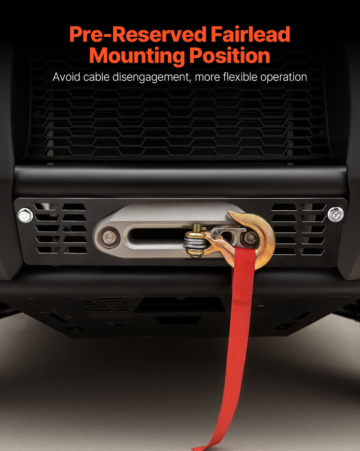VEVOR Winch Mount, Winch Capacity of 907-1633 kg, Trailer Hitch Winch Mount for Select Polaris Ranger Models (2010-2021), 3 Mounting Hole Design, Powder Coated Steel, Fit for Muddy Road Rescue - CYJPAZZJPOLATO4WX001V0 - view 7