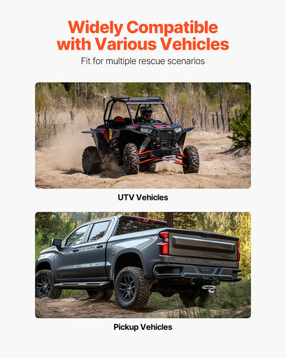 VEVOR Winch Mount, 15000 lbs / 6803 kg Load Capacity, Trailer Hitch Winch Mount with 50.8 mm Receiver, 2 Mounting Hole Design, Powder Coated Steel, Suitable for ATV UTV Pickup Truck, Black - CYJPAZZJTYDCTRN43001V0 - view 7