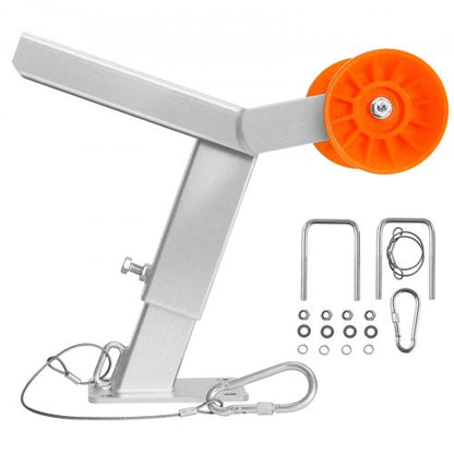 VEVOR Boat Trailer Winch Stand with Roller, Adjustable Height 14.3-21.6 Inches, Boat Winch Mount with U-Bolts for 2-3 Inches W x 3-4 Inches H Trailer Tongue, Fit for Jet Ski, Sailboat, Speedboat - CYJPZJZZJ00032G30001V0 - view 2