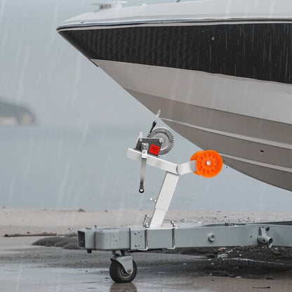 VEVOR Boat Trailer Winch Stand with Roller, 1200 lbs Winch & 2 in x 25 ft Winch Strap, Boat Winch Mount with U-Bolt for 2-3 Inches W x 3-4 Inches H Trailer Tongue, Fit for Jet Ski, Sailboat, Speedboat - CYJPZJZZJDJPQJNU5001V0 - view 9