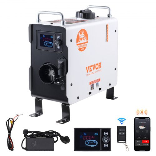 VEVOR 2KW Diesel Heater, 12V/24V All in One Diesel Air Heater, with Bluetooth APP Control, Remote Control and Display Screen, CO Alarm, Fast Heating Portable Diesel Heater for Vehicles and Outdoors - CYJRQHWKLS2KWXH0UV1 - view 2