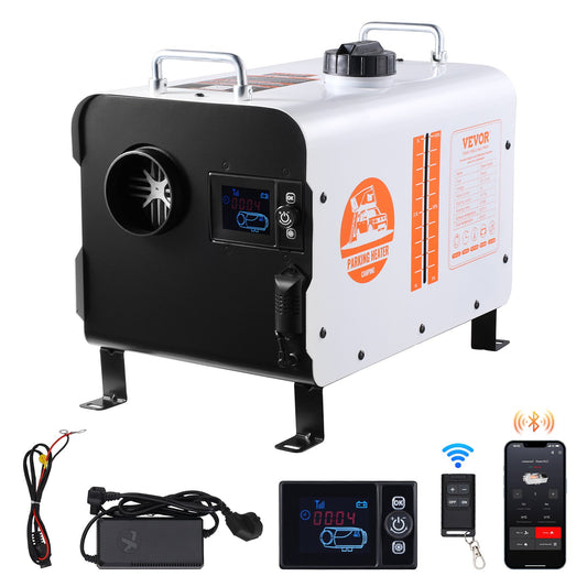 VEVOR 8KW Diesel Heater, 12V/24V All in One Diesel Air Heater, with Bluetooth APP Control, Remote Control and Display Screen, CO Alarm, Fast Heating Portable Diesel Heater for Vehicles and Outdoors - CYJRQHWKWS8KPFJW3V1 - view 1