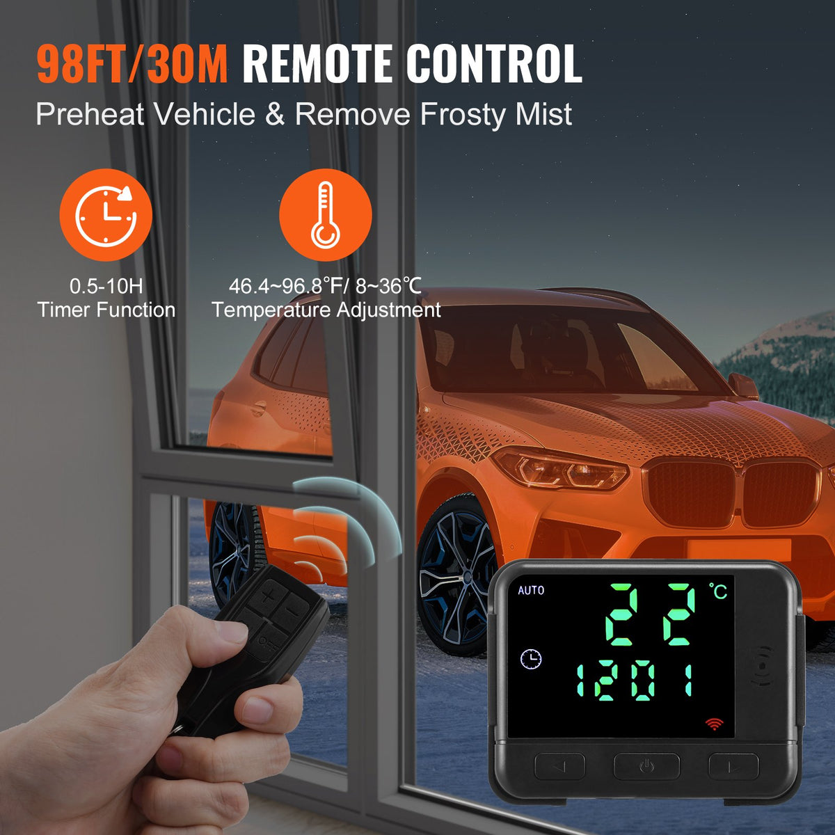 VEVOR 5-8KW Diesel Heater, Diesel Air Heater All in One with Remote Control and LCD Screen, Fast Heating Low Noise, Portable Diesel Heater for Truck Van RV Trailer Camper - CYJRQL110V8KW94VSV1 - view 6