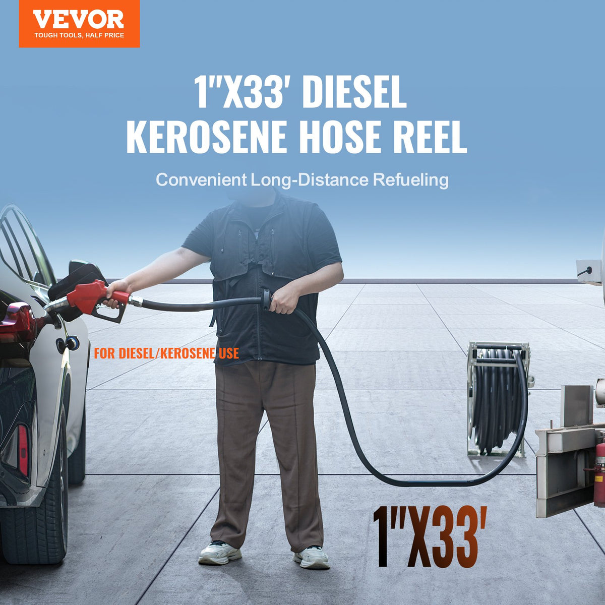VEVOR Fuel Hose Reels - Select Your Configuration - CYR33FT34INCHXESKV0 - view 2