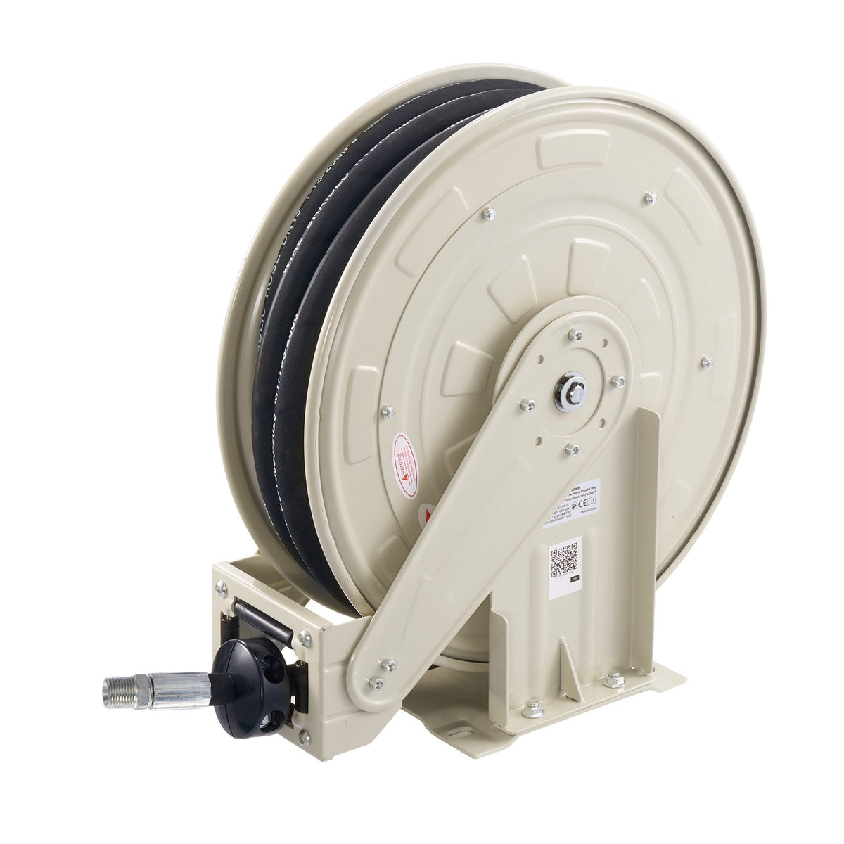 VEVOR Oil Hose Reel, 1/2 inch x 33 ft Retractable, Spring Driven Auto Swivel Rewind, Max 3625 PSI, Heavy-Duty Carbon Steel Construction with Steel Wire Braided Hose, for Engine / Gear / Hydraulic Oil - CYRGJPDDK33FDD3H0001V0 - view 10