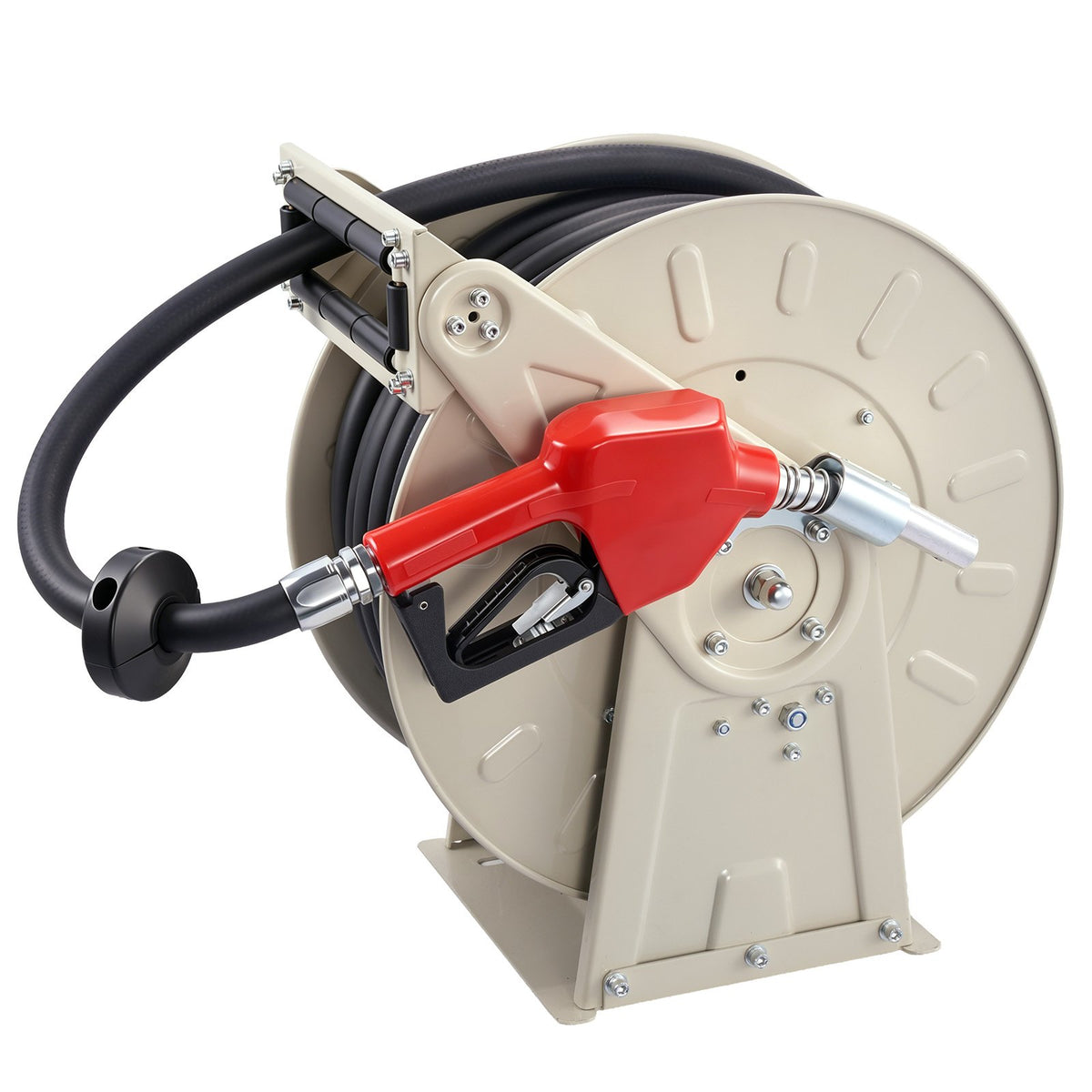 VEVOR Fuel Hose Reel, 3/4 inch x 66 ft Retractable, Spring Driven Auto Swivel Rewind, 300 PSI, Heavy-Duty Carbon Steel Construction with Industrial Grade Rubber Hose, for Diesel Fuel, Kerosene - CYRGJPDDK66FL8QKV001V0 - view 10