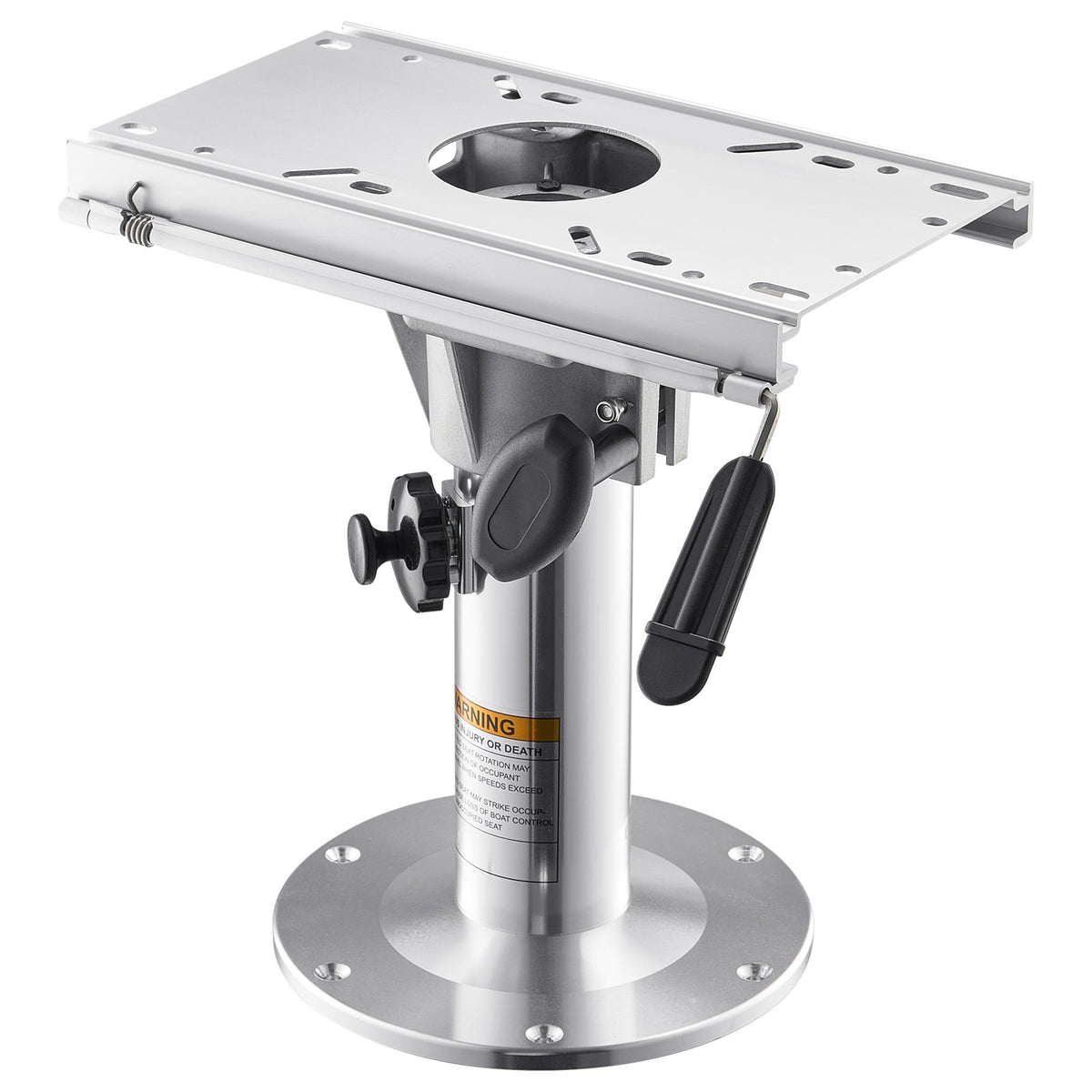 VEVOR Boat Seat Pedestal, Adjustable Height from 13.39 to 19.2 Inches, Aluminum Alloy Boat Chair Base with Slide, 5-inch Sliding Travel, Locking Design, Ideal for Fishing and Boating Enthusiasts - CYZYKDJLZDZDJ6GU5001V0 - view 1