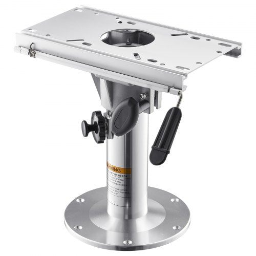 VEVOR Boat Seat Pedestal, Adjustable Height from 13.39 to 19.2 Inches, Aluminum Alloy Boat Chair Base with Slide, 5-inch Sliding Travel, Locking Design, Ideal for Fishing and Boating Enthusiasts - CYZYKDJLZDZDJ6GU5001V0 - view 2
