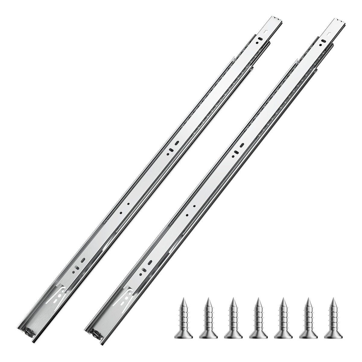 VEVOR Drawer Slides, 24 inch, 10 Pairs Full Extension Ball Bearing Cabinet Rails, 100 LB Load Capacity Heavy Duty Side Mount Dresser Drawer Slides, Drawer Track Runners for Kitchen DIY Replacement - CZCJCTDG100LMGUA0V0 - view 1