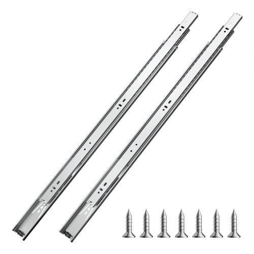 VEVOR Drawer Slides, 24 inch, 10 Pairs Full Extension Ball Bearing Cabinet Rails, 100 LB Load Capacity Heavy Duty Side Mount Dresser Drawer Slides, Drawer Track Runners for Kitchen DIY Replacement - CZCJCTDG100LMGUA0V0 - view 2