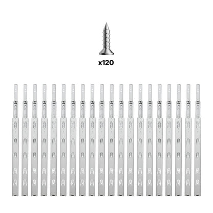 VEVOR Drawer Slides, 24 inch, 10 Pairs Full Extension Ball Bearing Cabinet Rails, 100 LB Load Capacity Heavy Duty Side Mount Dresser Drawer Slides, Drawer Track Runners for Kitchen DIY Replacement - CZCJCTDG100LMGUA0V0 - view 10