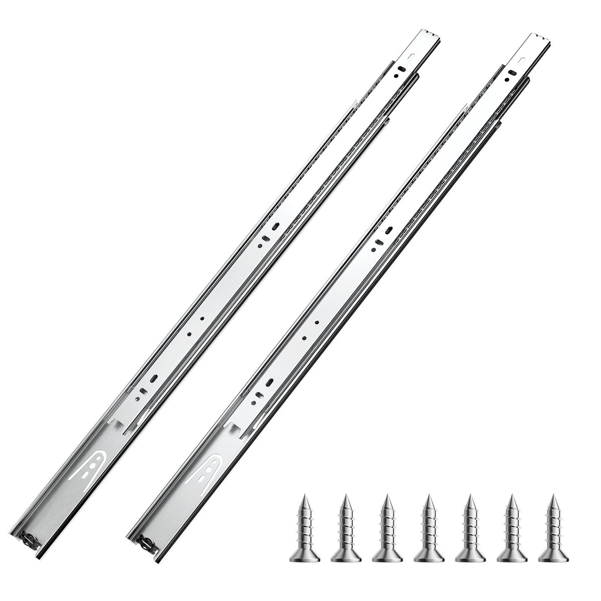 VEVOR Drawer Slides, 22 inch, 10 Pairs Full Extension Ball Bearing Cabinet Rails, 100 LB Load Capacity Heavy Duty Side Mount Dresser Drawer Slides, Drawer Track Runners for Kitchen DIY Replacement - CZCJCTDG100LW77EDV0 - view 1