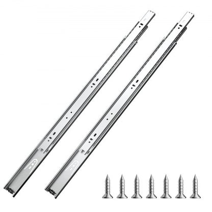 VEVOR Drawer Slides, 22 inch, 10 Pairs Full Extension Ball Bearing Cabinet Rails, 100 LB Load Capacity Heavy Duty Side Mount Dresser Drawer Slides, Drawer Track Runners for Kitchen DIY Replacement - CZCJCTDG100LW77EDV0 - view 2