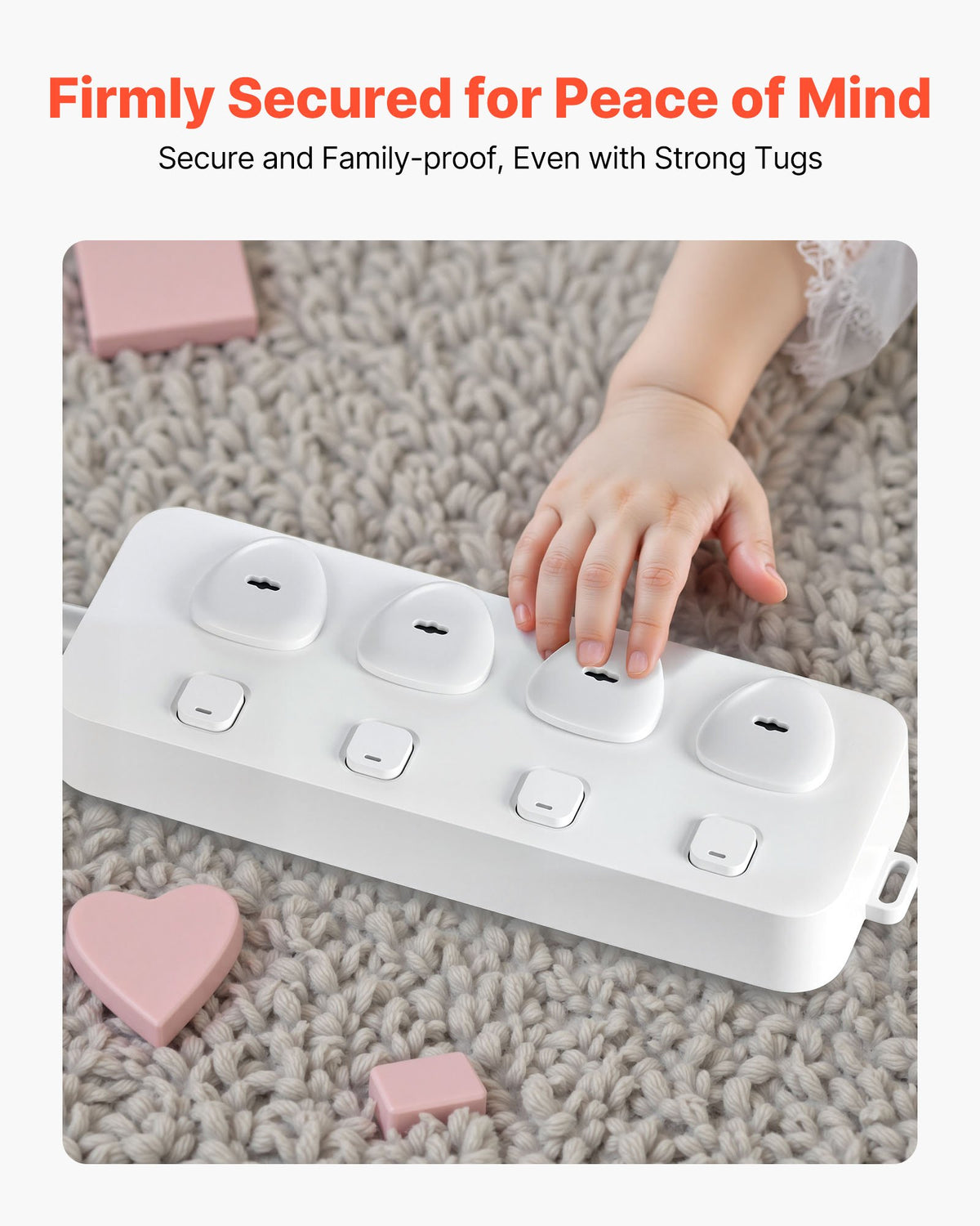 VEVOR Outlet Covers, 70 Pack, Plug Covers for Electrical Outlets, Secure Electric Socket Protector Caps with Shock Prevention, Easy Installation, Insulated ABS