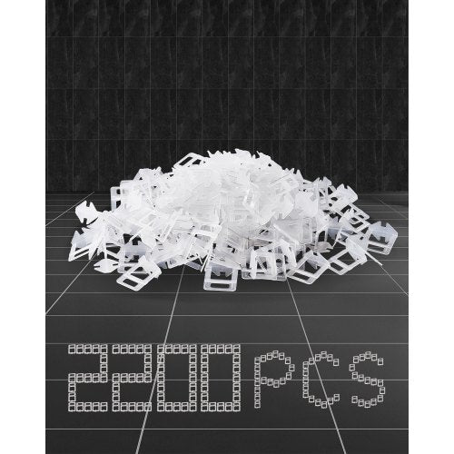 VEVOR Tile Leveling System Clips, 2200-Piece DIY Tile Leveler Spacers, 1/16"(1.5 mm) Tile Leveler Clips, Tile Leveling System Tile Installation Tools for Professional Ceramic Tile, Stone Installation - CZDP2000GDP1J0W9XV0 - view 2